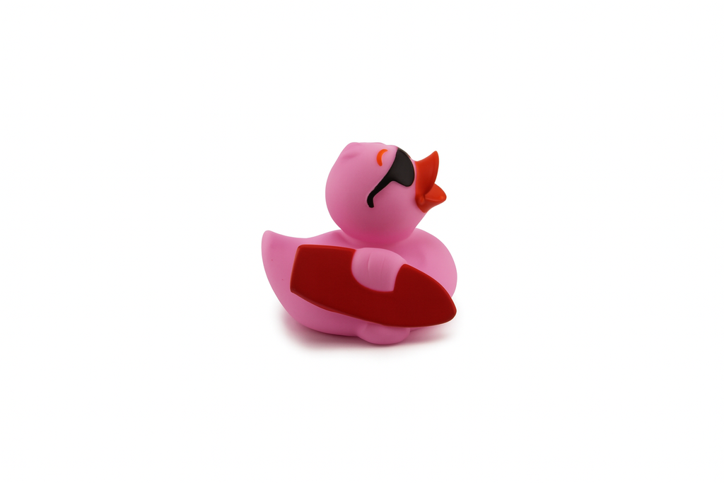 Skateboarding Duck Pink