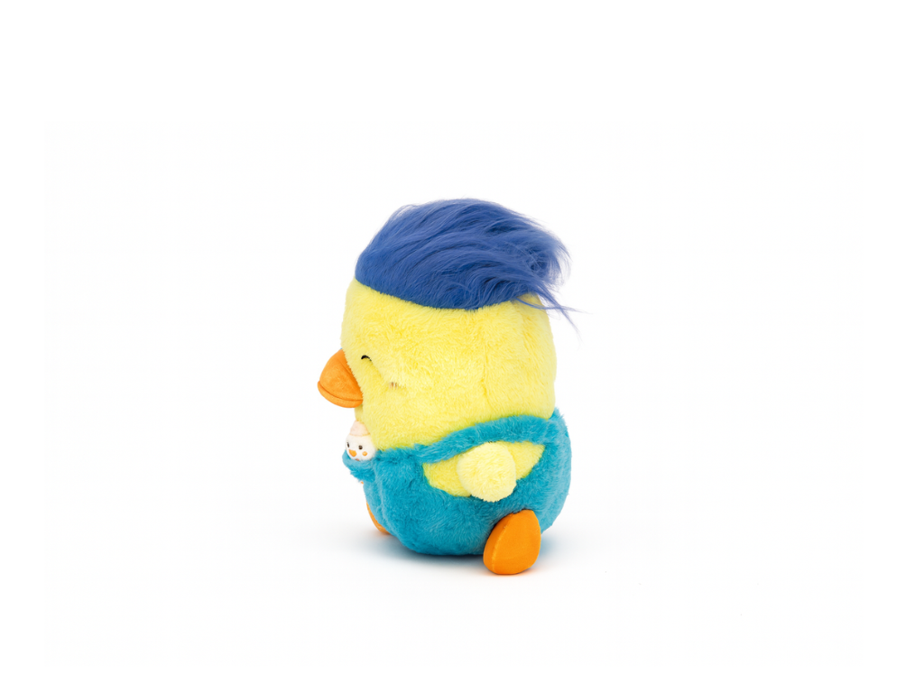 Peluche With Troll Hair Blue Medium