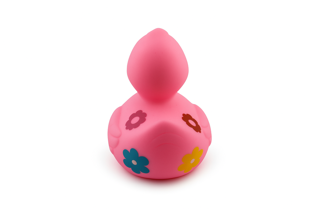 Bath Duck With Flower Pink