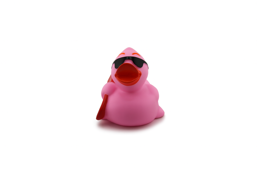 Skateboarding Duck Pink
