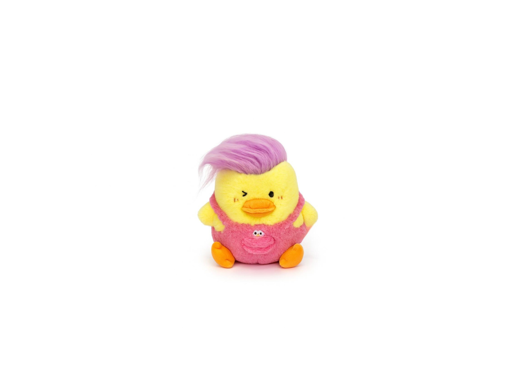 Peluche With Troll Hair Pink Small