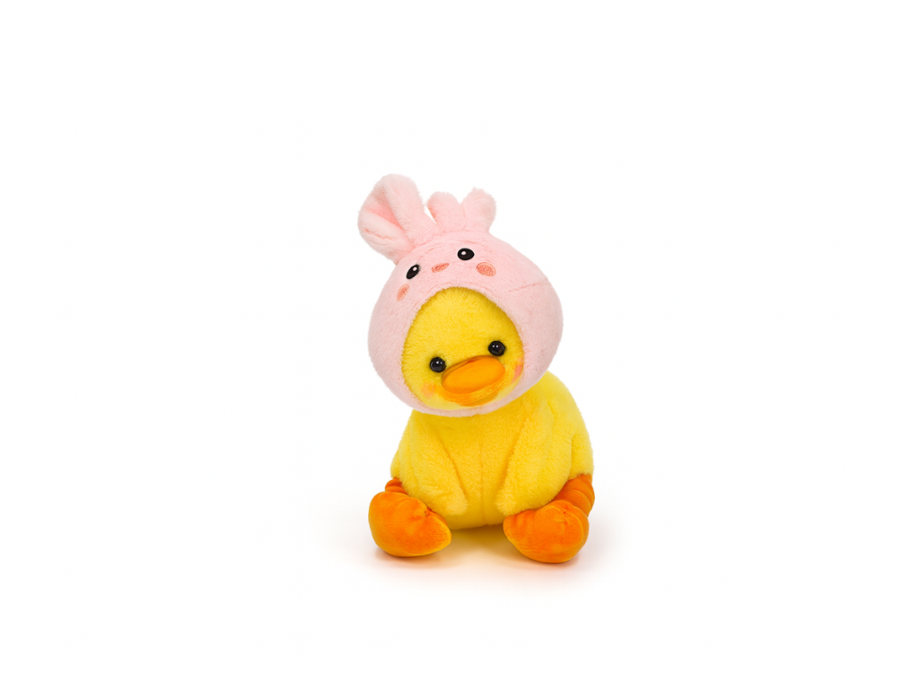 PELLUCHE WITH BUNNY HAT MEIDUM PINK