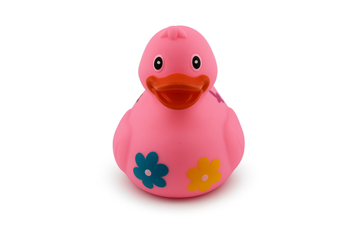 [RBDD0019] Bath Duck With Flower Pink