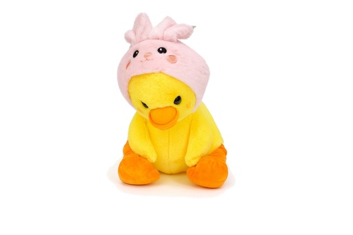 [PLDD0012] PELLUCHE WITH BUNNY HAT BIG PINK