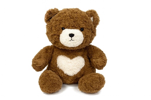 [PLDD0033] White Heart  Brown Bear Big